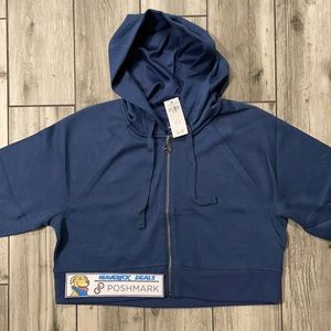 NWT Hollister Gilly Hicks Crop Full-Zip Hoodie